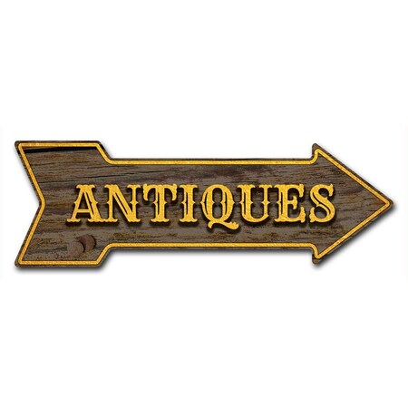 Signmission Antiques Arrow Decal Funny Home Decor 24in Wide D-A-8-999980